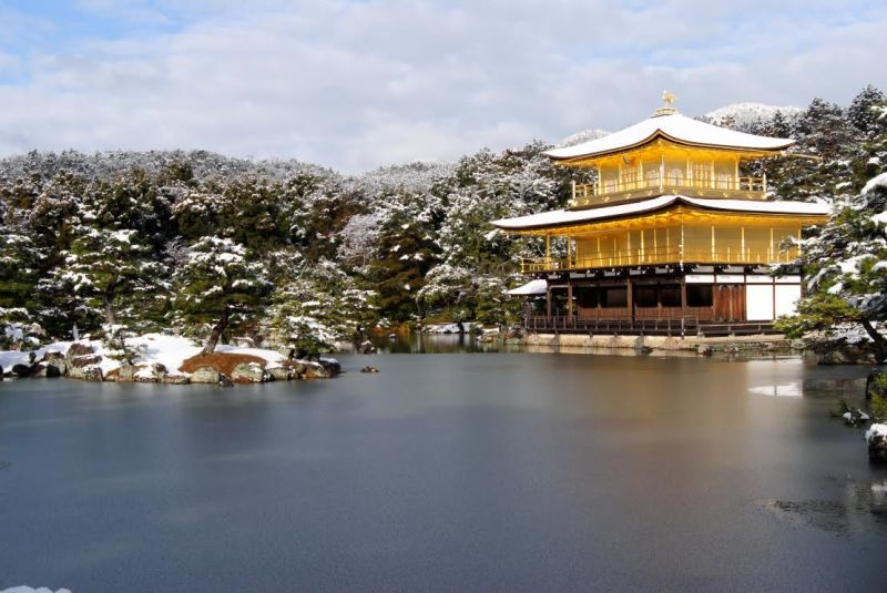 Gold and Snow. Kyoto, Japan. By Adam Solino